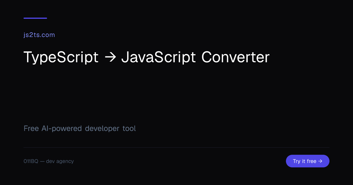 Convert TypeScript to JavaScript Online | TS to JS Converter js2ts.com